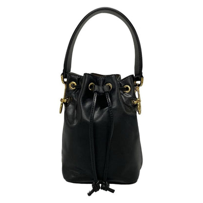 Fendi Handbag Mini Montresor 8bs010 Black Drawstring Shape / Mini Bag Leather
