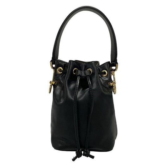 Fendi Handbag Mini Montresor 8bs010 Black Drawstring Shape / Mini Bag Leather