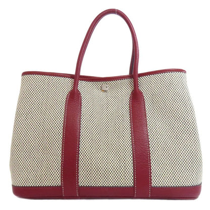 Hermes Garden Party TPM Silver Hardware Tote Bag Canvas Women