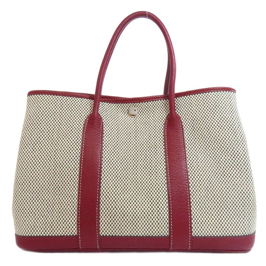 Hermes Garden Party TPM Silver Hardware Tote Bag Canvas Women
