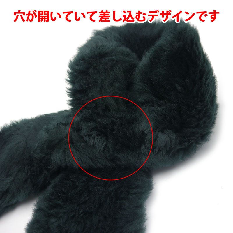 Bottega Veneta Sheer Ring Fur Scarf 649394 Dark Green