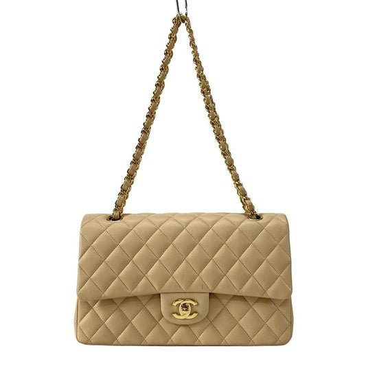 Chanel Shoulder Bag Double Flap Matelasse A01112 Beige Chain Shoulder/gold
