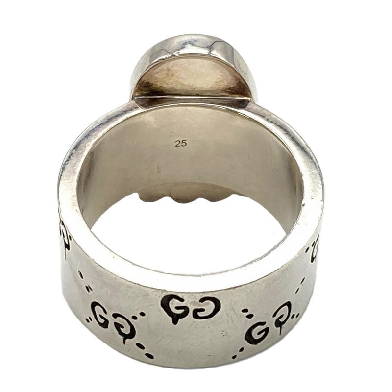 Gucci Ghost Ring Sv925 241g Logo Approx Size 25