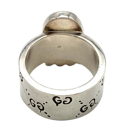 Gucci Ghost Ring Sv925 241g Logo Approx Size 25