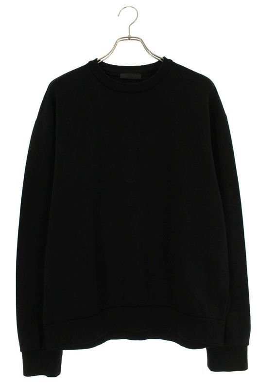 Prada Ujl27a Front Logo Cotton Crew Neck Sweatshirt Men's XL