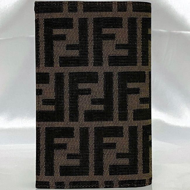 Fendi Bifold Wallet Khaki Brown Zucca 8m0022 Excellent Condition