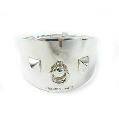 Hermes 16th Collierd Chien Lock Bracelet / Bangle Ag925 Silver Made In France