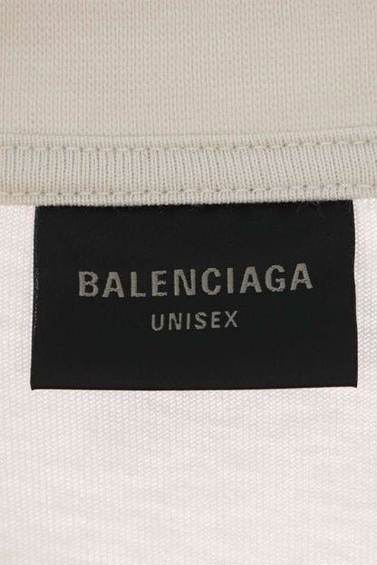 Balenciaga 24AW 787349 Tqv75 Vintage Finish Tower Print T-shirt Men's 4