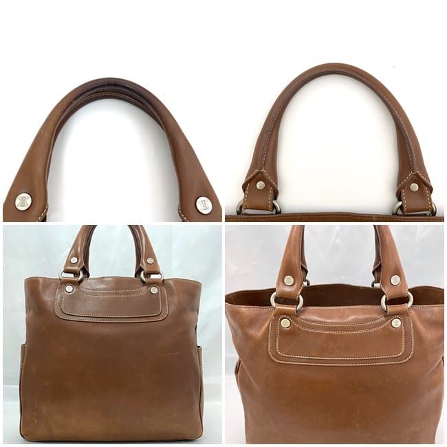 Celine Tote Boogie Bag Brown Large Leather Preowned