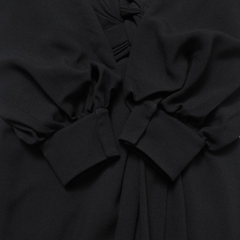 Celine Dress Size 36 V-neck Draped Dress Volume Sleeves Made In France 20251021