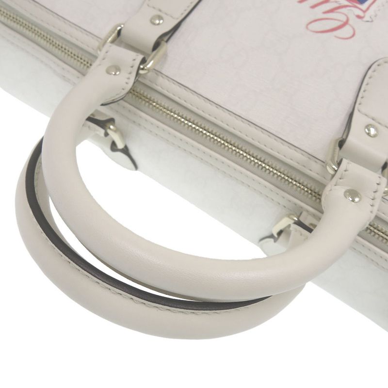Gucci 2WAY Taipei Limited Edition 101 310085 Leather White Boston Bag White