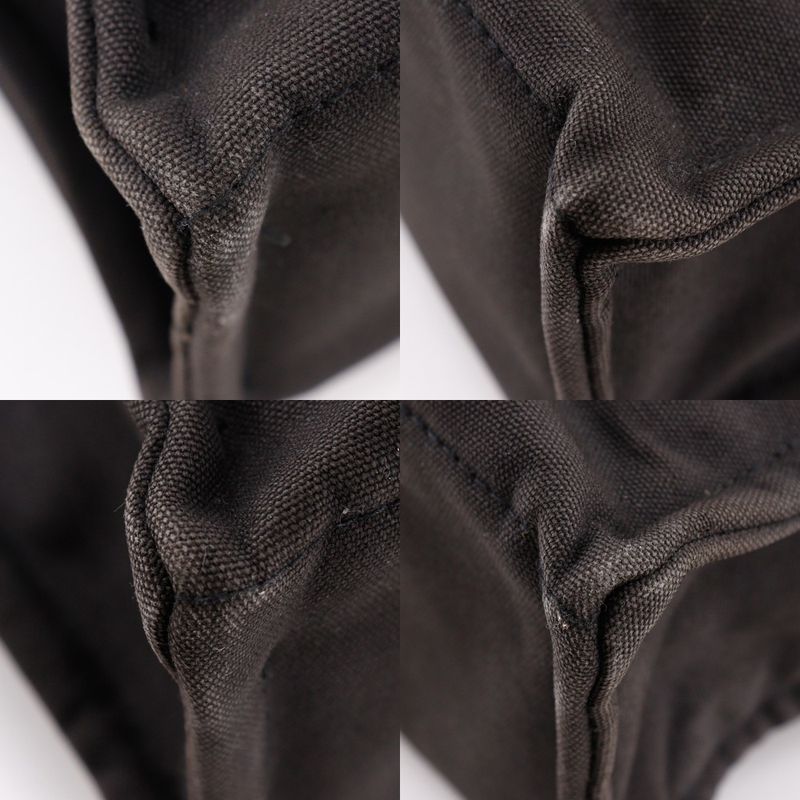 Hermes Fourre Tout MM Tote Bag Cotton Canvas Black Unisex Handbag