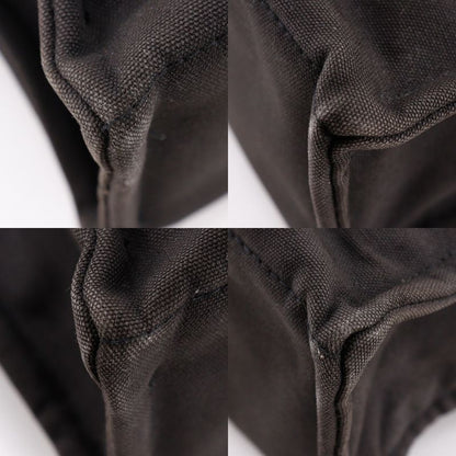 Hermes Fourre Tout MM Tote Bag Cotton Canvas Black Unisex Handbag