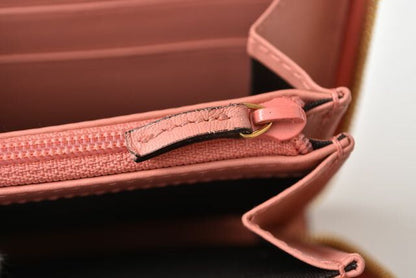 Gucci Wallet Gucci Long Wallet Round Zipper GG Marmont Ribbon Pink 435819 Dlxwj