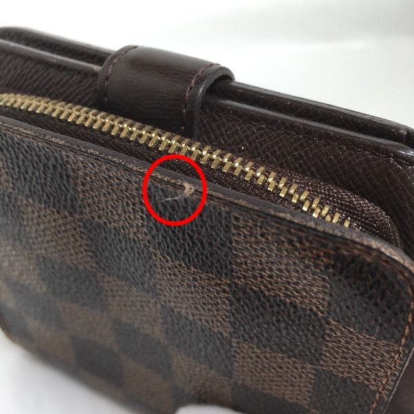 Louis Vuitton N61668 Damier Wallet With Zipped Pocket For Cards Compact Zipped