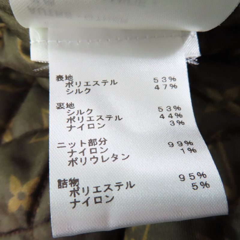 Louis Vuitton 22SS Silk Monogram Bishop Sleeve Bomber Jacket Black 36 Hanger