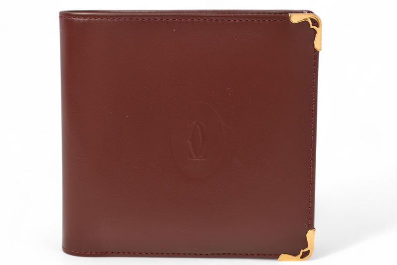 Cartier Fold Wallet Vintage Cartier Men's Wallet Must De Cartier Bordeaux