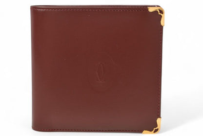 Cartier Fold Wallet Vintage Cartier Men's Wallet Must De Cartier Bordeaux