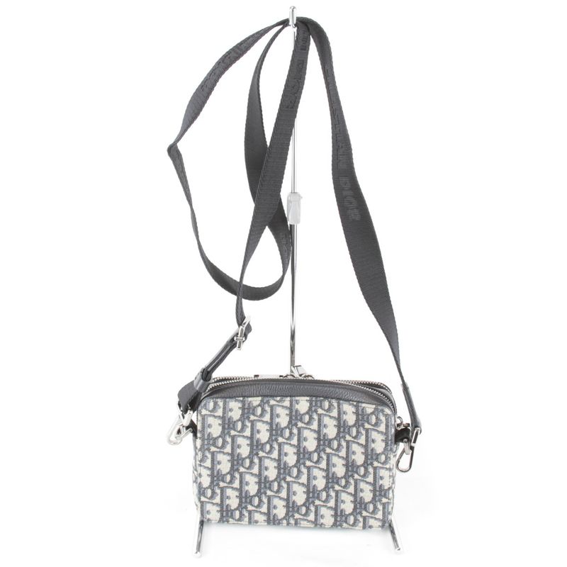 Christian Dior Oblique Jacquard Shoulder Bag Canvas Women's