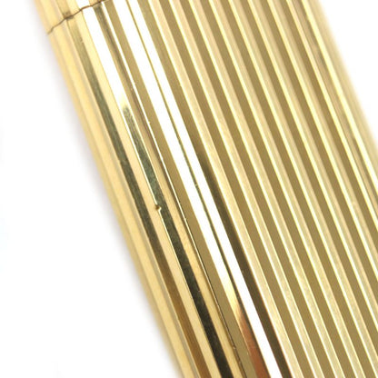  Cartier New Shape Oval Stripe Roller Gas Lighter Gold Men's