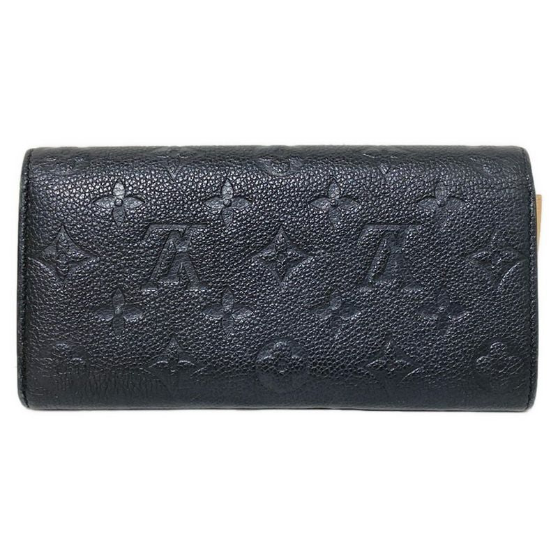 Louis Vuitton Monogram And Empreinte Portefeuille Emilie Long Wallet M62369