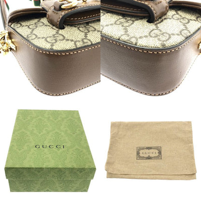 Gucci Horsebit Shoulder Strap Wallet - Beige Brown - Women's