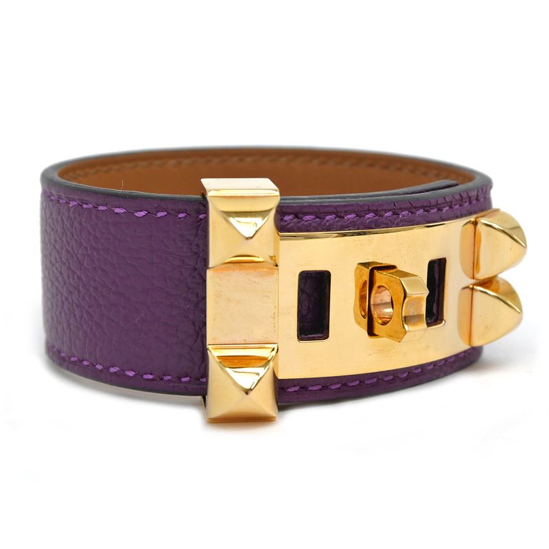 Hermes Collier De Chien 24 Bracelet Anemone Gold Hardware T2 Eva Color