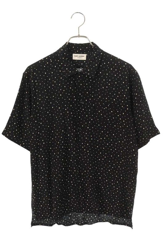 Saint Laurent Paris 531956 Y104v Dotted Short Sleeve Shirt Men 38