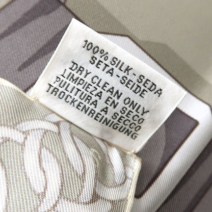 Hermes Carre 90 Grand Manege Great Training Gray Scarf 003256s Silk Hermes