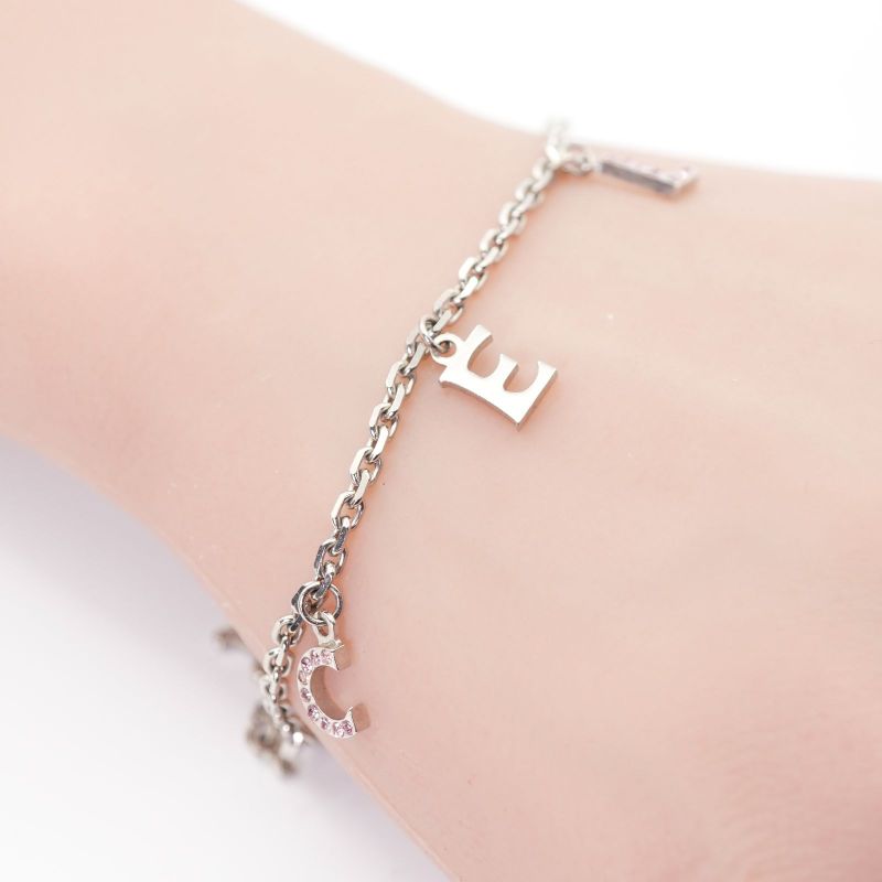 Celine Triomphe Charm Bracelet Logo 25-1081s