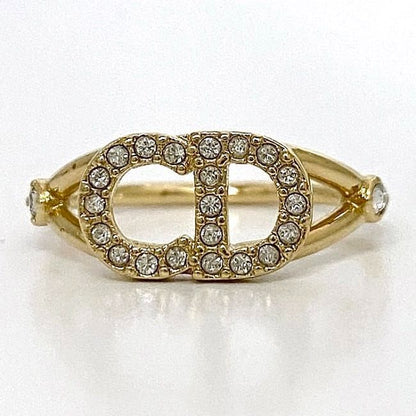 Christian Dior Logo Ring F21236 Gold Excellent Condition