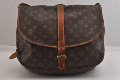 Louis Vuitton Monogram Saumur 35 Shoulder Cross Bag M42254 LV 5882m