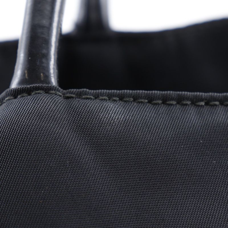 Prada Nylon And Enamel Black Women's Tote Bag