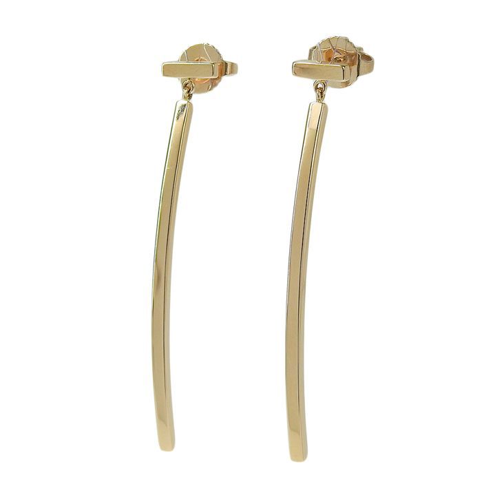 Tiffany & Co T-wire Bar Earrings 18K Pink Gold 750 Pink Gold Earring Accessories