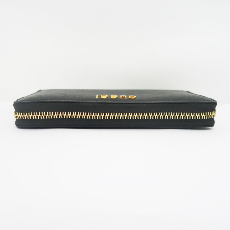 Gucci Script Zip Around 772642 Long Wallet Black Women's Men's