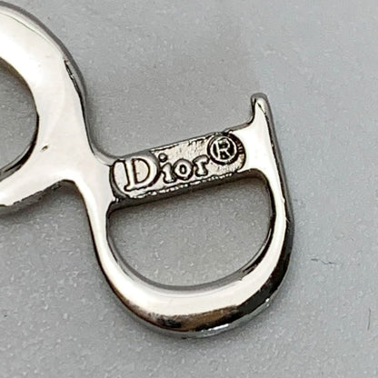 Christian Dior CD Logo Vintage Silver Necklace Ladies