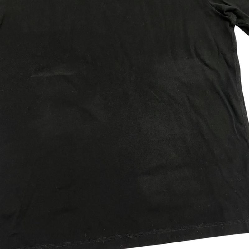 Hermes Short Sleeve T-Shirt H Logo Embroidery Pocket XL Size Cotton Black Hermes