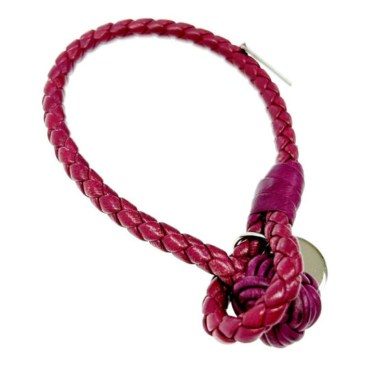 Bottega Veneta Leather Intrecciato Bracelet Purple 308309