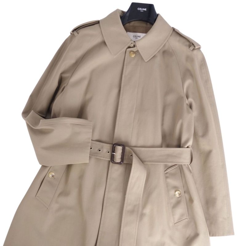 Celine Coat Single Trench Coat Wool Cot