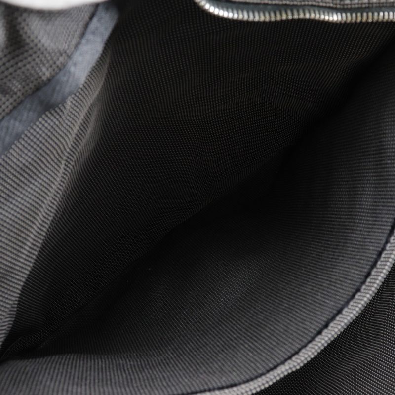 Hermes Yale Line Tote MM Nylon Canvas Gray Unisex Handbag