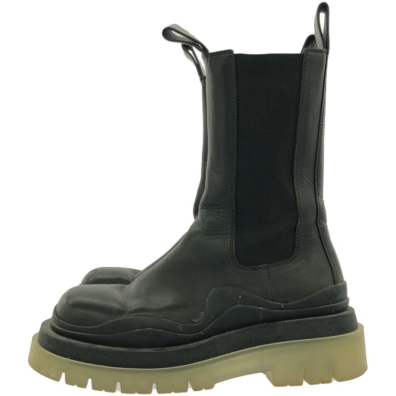Bottega Veneta the Tire Long Boot Side Gore Long Boot Black 37