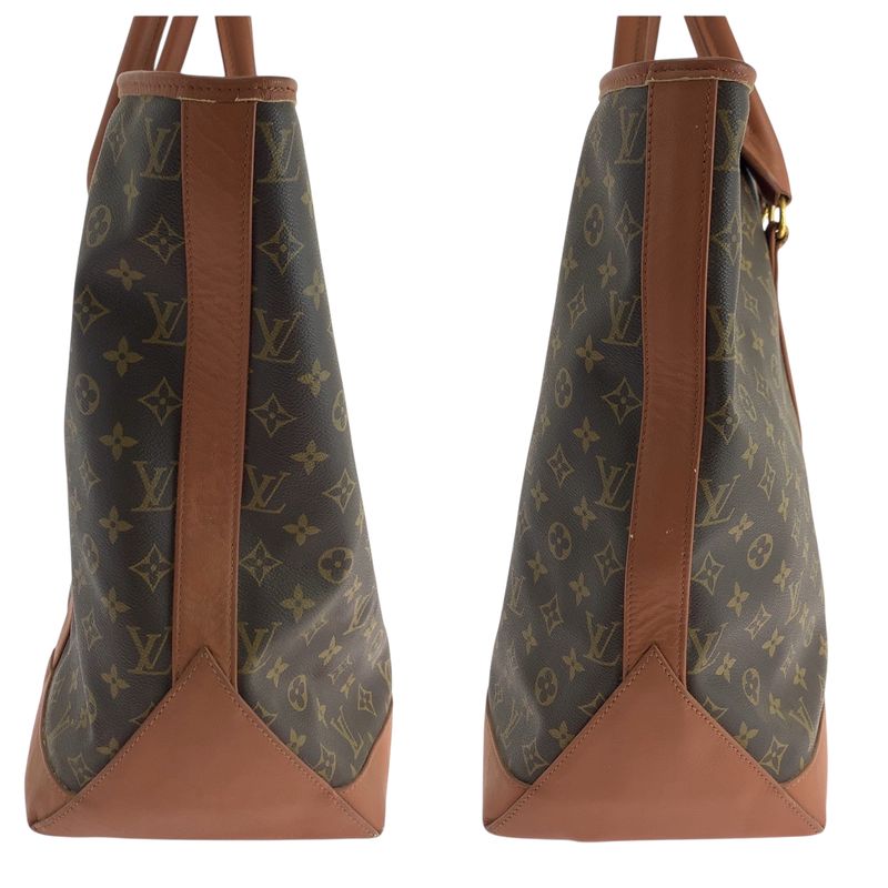 Louis Vuitton Monogram Sac Weekend GM Brown PVC M42420 Tote Bag Shoulder Bag
