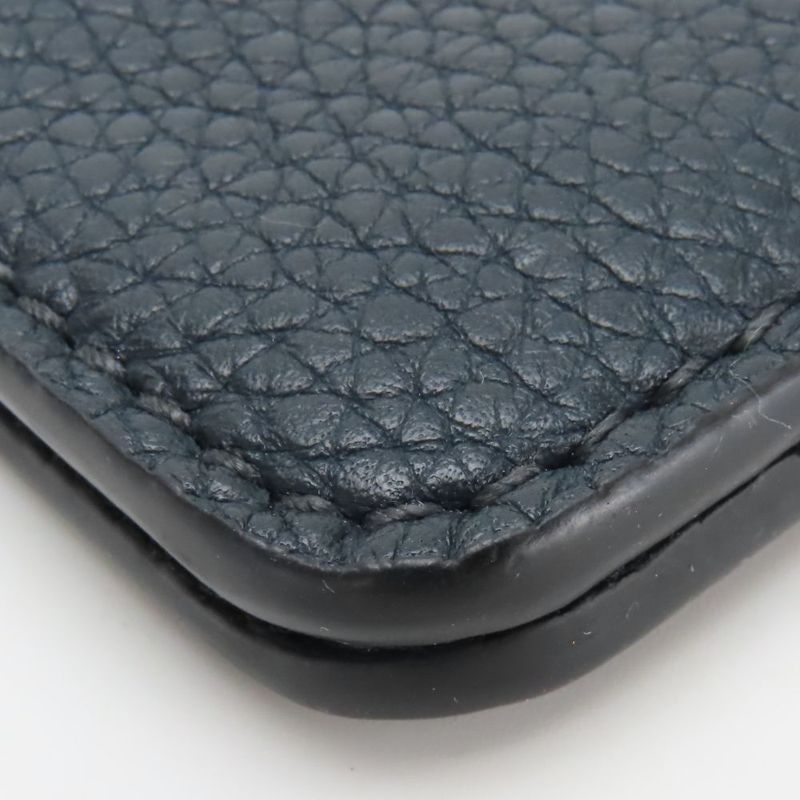 Christian Dior Pouch Bee Leather Navy Gold Hardware Multi Case Clutch Women