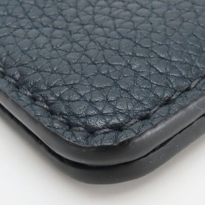 Christian Dior Pouch Bee Leather Navy Gold Hardware Multi Case Clutch Women