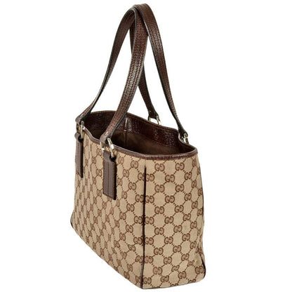 Gucci Tote Bag GG Canvas Leather 113019 Beige Women