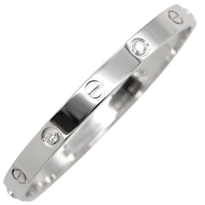 Cartier Bracelet Love Bracelet Classic Model with 4 Diamonds 18k White Gold