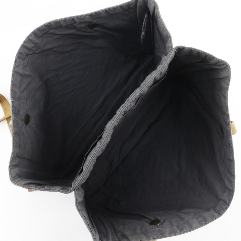 Hermes Amedava Cabas De Poche Long Shoulder Canvas Gray Women's Shoulder Bag