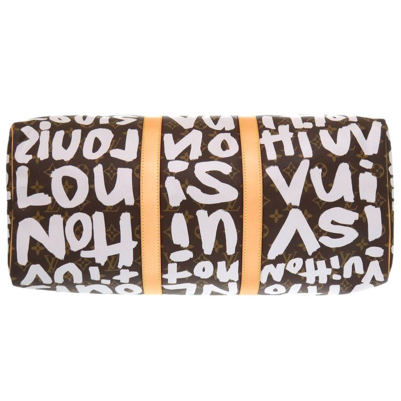 Louis Vuitton Keepall 50 Monogram Graffiti White M92197 Boston Bag LV 1608