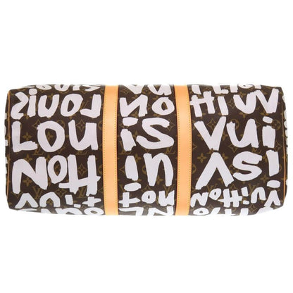 Louis Vuitton Keepall 50 Monogram Graffiti White M92197 Boston Bag LV 1608