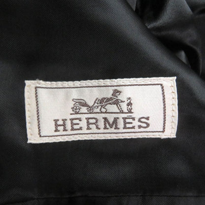 Hermes 23AW 100% Cashmere Double Breasted Chester Coat Long Coat Dark Gray 46